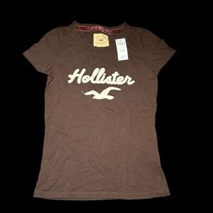 Hollister Women's Brown Logo Tee